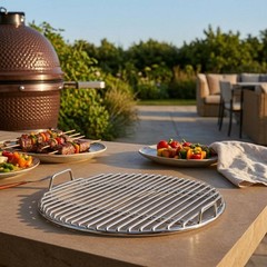 Stainless Steel Cooking Grid Grate Rust-Resistant Round Cooking Grid Grate Easy