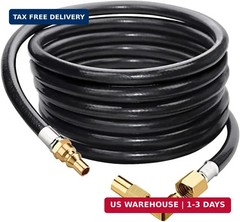 Eazy2hD 12FT RV Propane Hose with Blackstone Elbow Adapter, Low Pressure LP Quic