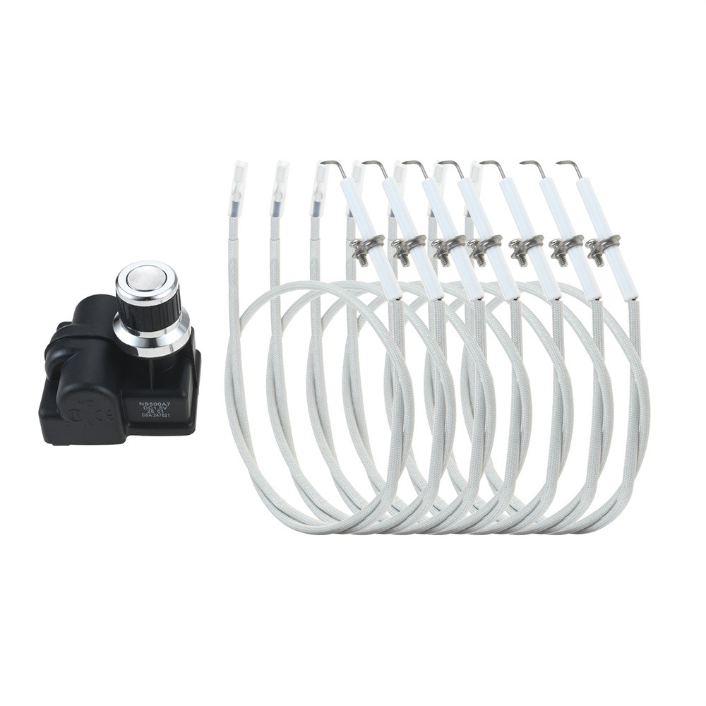 7 Outlets Grill Igniter Replacement with Wires for Universal Gas Grill Ignition