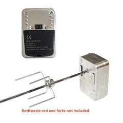 Universal Stainless Steel Rotisserie Motor – Battery & AC Powered for BBQ Grilli