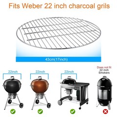 17″ Charcoal Grill Grate for 22″ Weber Grills, Replacement Cooking Grid, Durable