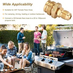Portable Propane Adapter 3/8″ Male Flare for 1LB Tank Turkey Fryer Burner
