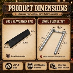 Flame Parts Kit for Weber Spirit 200 Series Burner Tubes and Flavorizer Bars