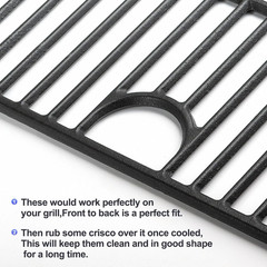 Grill Grates for Nexgrill Home Depot 720-0830H 720-0783E 720-0670C, 17 Inch Cast
