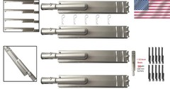 Upgrade 4-Piece Grill Burners – Rust Resistant Stainless Steel, NG/LP Compatible