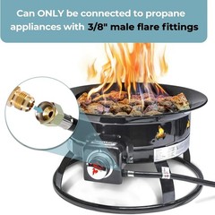 2/5/12FT Propane Hose with Regulator Replacement for Grill, Heater Use