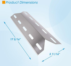 17-5/16″ Grill Heat Shield Plates for Nexgrill 720-0234 Charmglow Kirkland 5pc