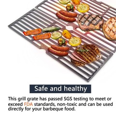 18 3/16 x 34 1/4 Inch Porcelain Cast Iron Grill Grates CharBroil 6