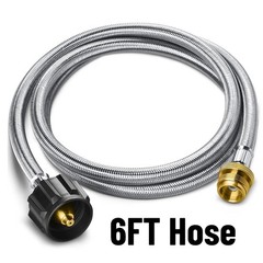 6Ft Propane Tank Adapter Hose 1lb to 20lb Converter for QCC1 Type1 LP Gas Grill