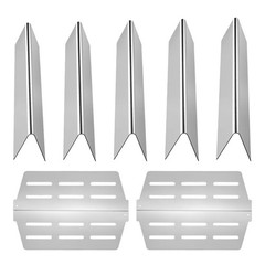 Efficient 17in Flame Reduction Flavorizer Bars 5+2 Kit Compatible with Weber