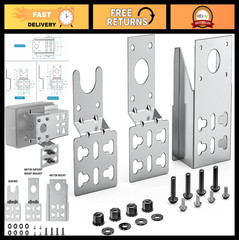 Universal Barbecue Grill Rotisserie Motor Bracket Set – Stainless Steel, Heavy D