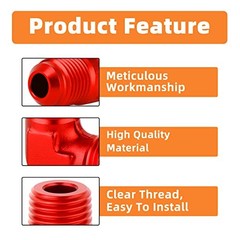 2PCS 90 Degree Elbow 4AN Male to 1/8″ NPT Male Flare Aluminum 4AN-1/8″ NPT