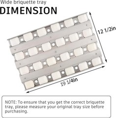 BBQ Tray for Lynx 42”-54” Grills w/ Ceramic Briquettes 19 1/4″ x 12 1/2″