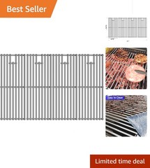 Stainless Steel Grill Grates – Fits Chargriller Akorn 19.75″ D x 27″ W