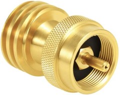 Adapter Converts Propane LP TANK POL Service Valve to QCC (Type 1) Outlet Brass