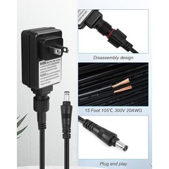 12V Power Adapter Masterbuilt Gravity Series Smoker Grill Replacement 16ft Cord