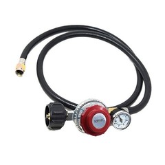0-30 PSI Adjustable Propane Regulator with 4 FT Hose for Grills Fire Pits