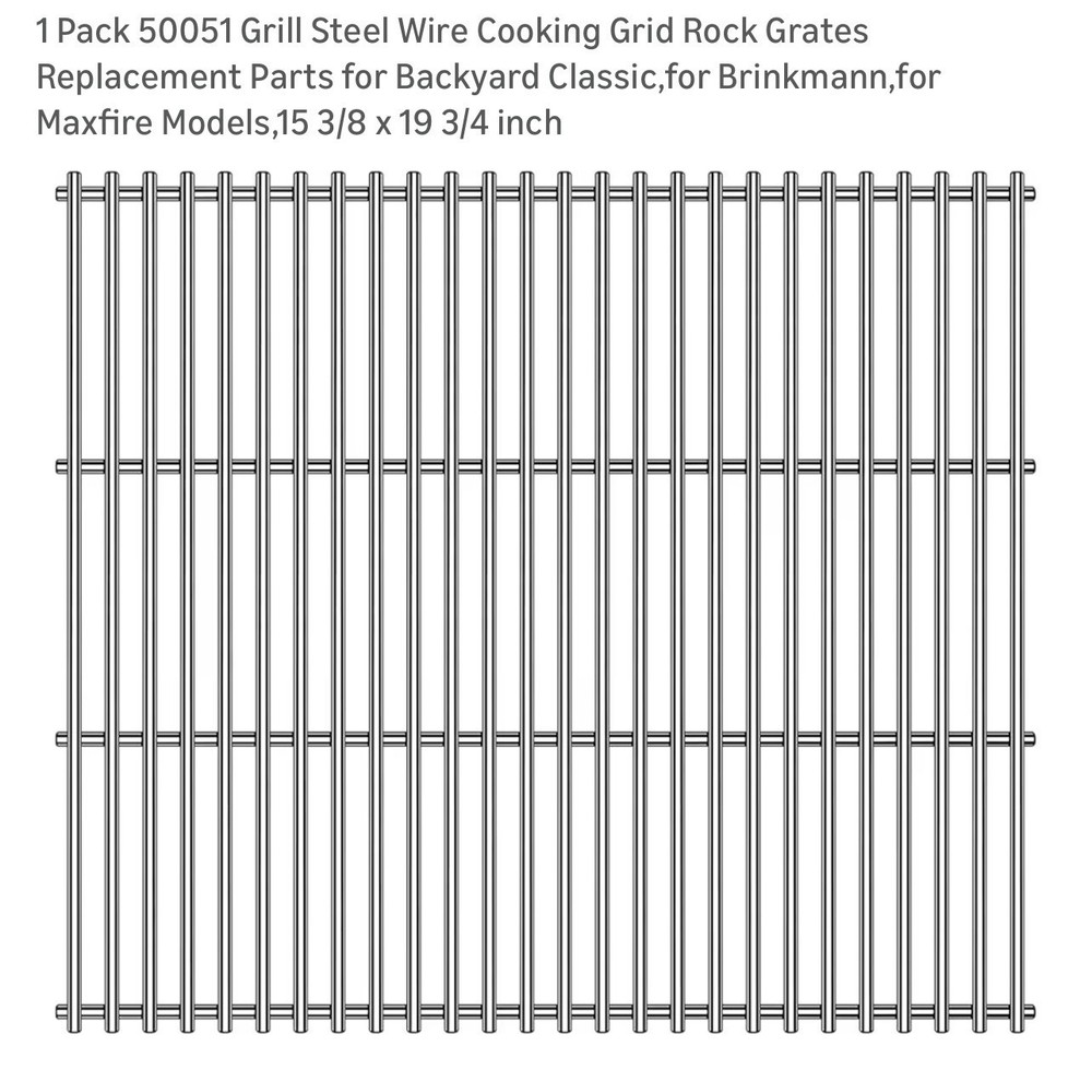 1 Pack 50051 Grill Steel Wire Cooking Grid Rock Grates Replacement Parts for …