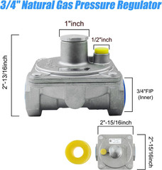 3/4″ Natural Gas Regulator Adjustable NG LPG 4″WC 10″WC 1/2PSI Commercial