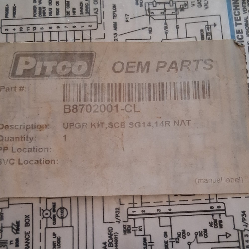 Pitco Upgrade Kit B8702001-CL SCB SG14, 14R NAT Metal Silver for SG14 SG14R Taco