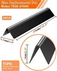 7636 Flavorizer Bars 15.3 Inch for Weber Spirit Grill Parts Spirit 300 & GS4 Spi