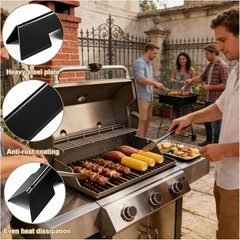 5PACK Porcelain Steel Flavorizer Bars with 2PACK Cast Iron Cooking Grates Grill