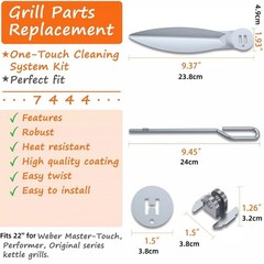 22-1/2-Inch One-Touch Cleaning Kit 7444 Replacement for Weber Charcoal Grill