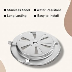 2 Pcs BBQ Smoker Air Vent Set Closable Vent for Adjusting Airflow Stainless Stee