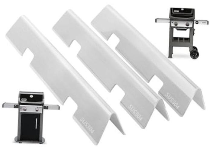 Flavorizer Bars for Weber Spirit 2 Grill Replacement 15.3 x 3.5 x 2.5in Silver