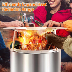 Heat Deflector for Solo Stove Bonfire 19.5″, 304 Stainless Steel Portable Heat D