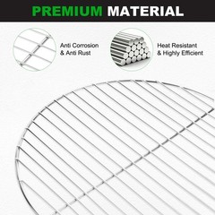 1 Pack Charcoal Grate Replacement, BBQ High Heat Steel Grill Grate [8.66 Inch]