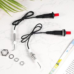2pcs Piezo Igniter with Spark Ignition, Propane Push Button Threaded Electrode B