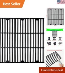 Parts DC114 3-pack 19.75″ Porcelain Coated Cast Iron Grill Cooking Grates Rep…