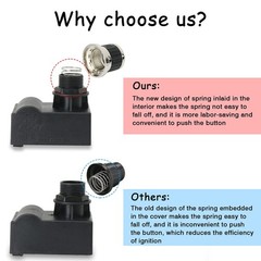 6 Outlet Grill Ignitor Kit Push Button Spark Generator BBQ Replacement Gas