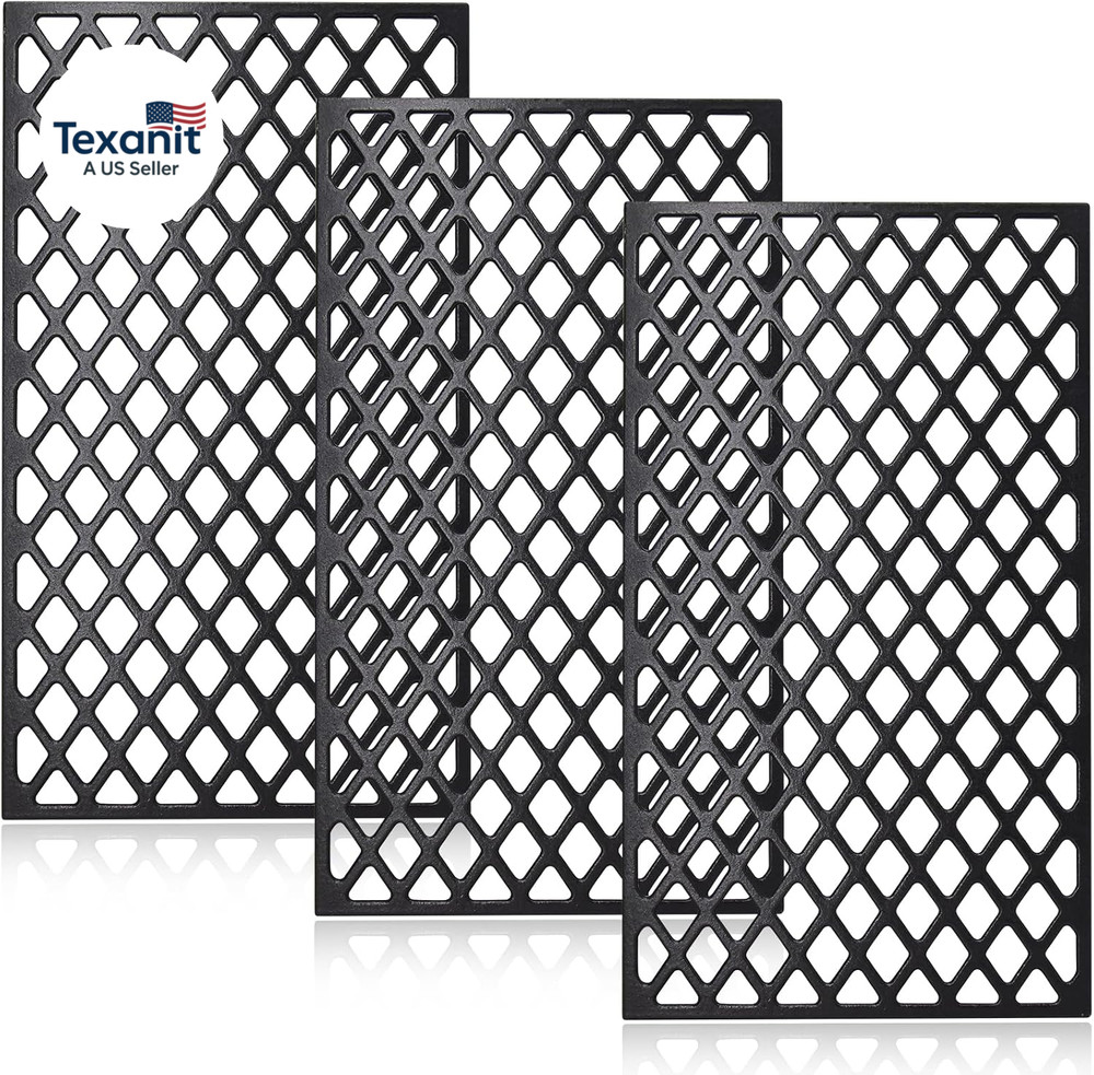 Cast Iron Grill Grates for Pit Boss Pro 1000 Series, Austin XL, Rancher XL, 1000