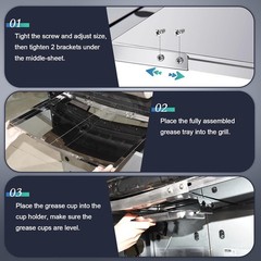 Grease Tray with Catch Pan for Nexgrill Dyna Glo Kenmore BHG Expert Backyard