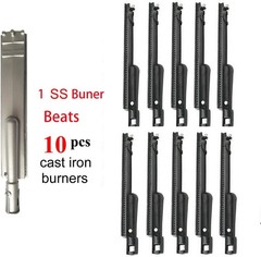 Cast Stainless Grill Burner 4 Pack for Bull Cal Flame Lion