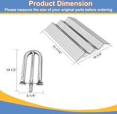 Placas de calor y quemador de parrilla para American Outdoor 24NB, 24NG, 24NP,..