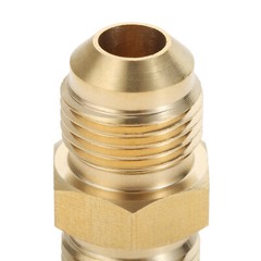 2Pc Brass 3/8″ Male Flare x 3/8″ Male Flare Coupling Fitting Propane BBQ Adapter