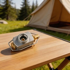 Compact Adjustable Gas Canister Adapter and Pressure Valve for Camping