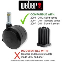 Weber 70359 Fixed Caster with Insert GENUINE