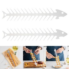 Fishbone Shaped Meat and Vegetable Grill Forks Set Perfect for Picnics