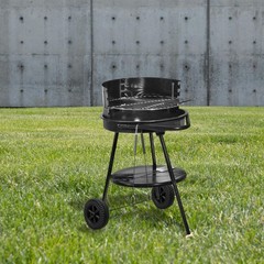 2Pcs Lightweight Durable Plastic Wheels for Grill Cart Bbq Replacement Kit Black