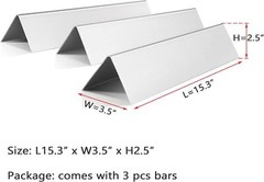 For Weber Spirit E-210 Grill Parts Stainless Steel Flavorizer Bars 3Pcs