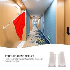 3pcs Flag Pole Holder Wall Mount Flag Stand Flag Pole Mounting Bracket Adhesi…