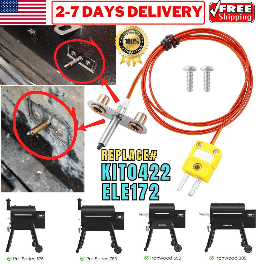 RTD Thermocouple Probe for Traeger D2 PRO 575 780 Ironwood 650 885 Redland 650