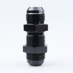 -12 AN Male Flare Straight Bulkhead Fitting Adapter Aluminum 12AN Black 0