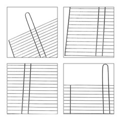 Barbecue Grid 26 3/8×15 11/16in Grill for Rust Fire Place Universal BitWa
