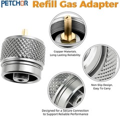 PETCHOR 3PCS Camping Stove Gas Refill Adapter Set, Propane Isobutane Butane…