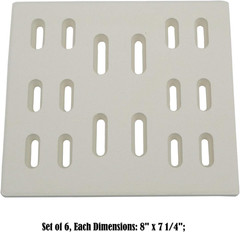 Parts DF101 (8″ X 7.25″, 6Pk) Replacement Ceramic Radiant Flame Tamer, Heat Plat